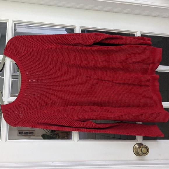 Women's 2X Red Fall Winter Sweater - Picture 5 of 5